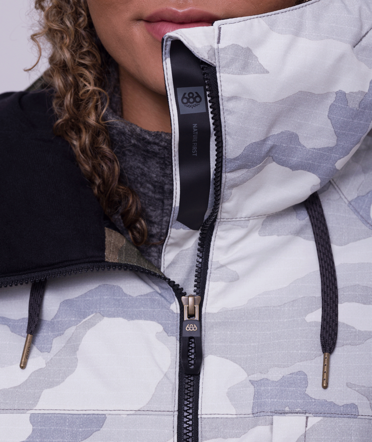 686 686 Womens Athena Jacket W24 | White Camo Colorblock
