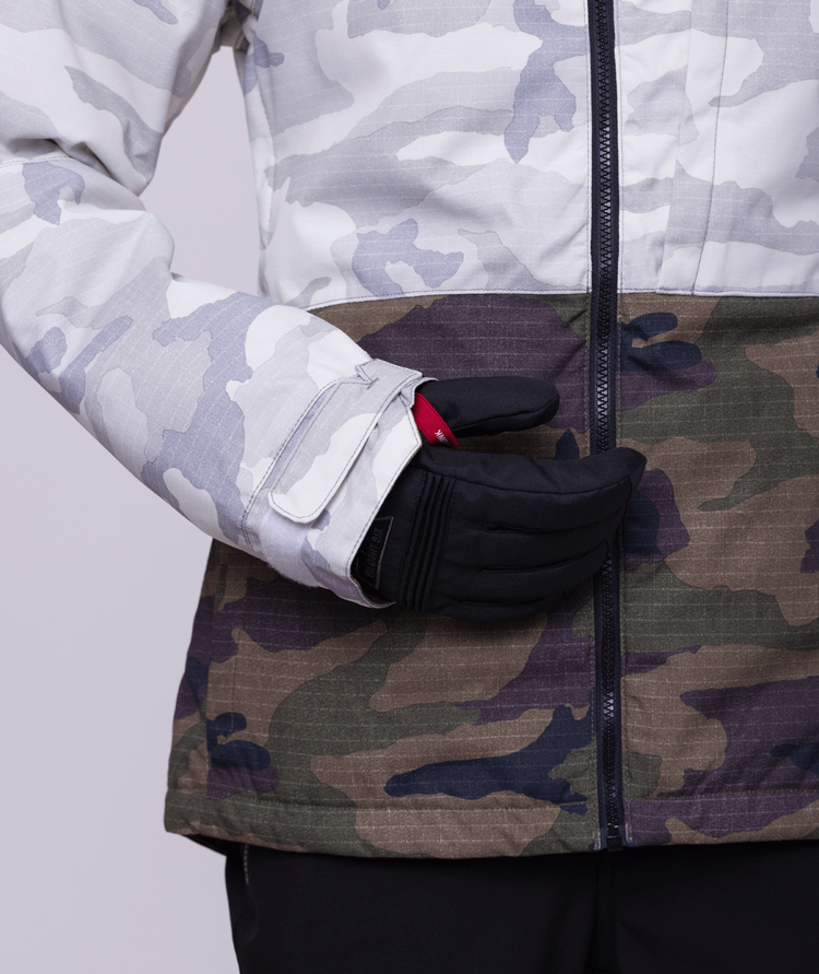 686 686 Womens Athena Jacket W24 | White Camo Colorblock