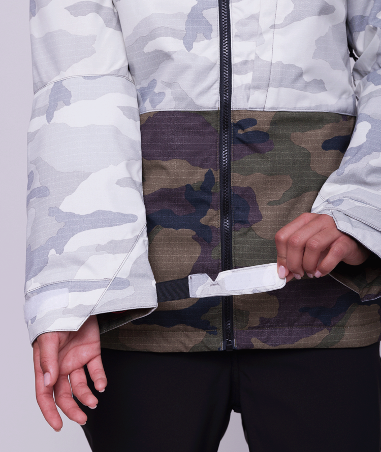 686 686 Womens Athena Jacket W24 | White Camo Colorblock
