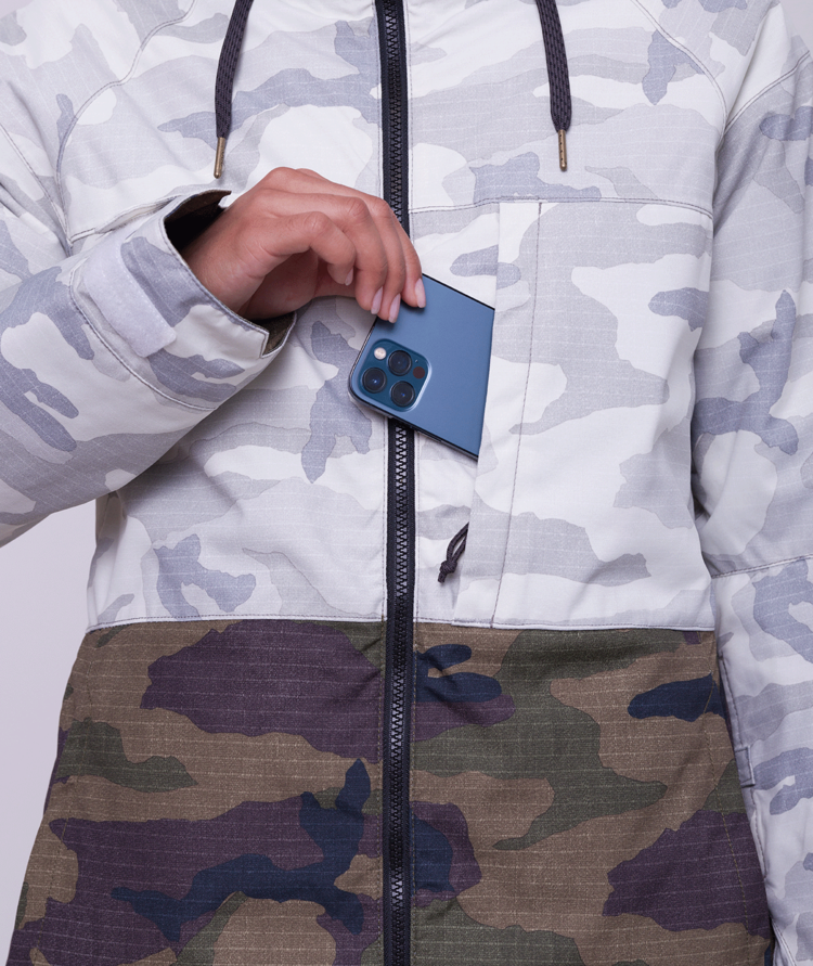 686 686 Womens Athena Jacket W24 | White Camo Colorblock