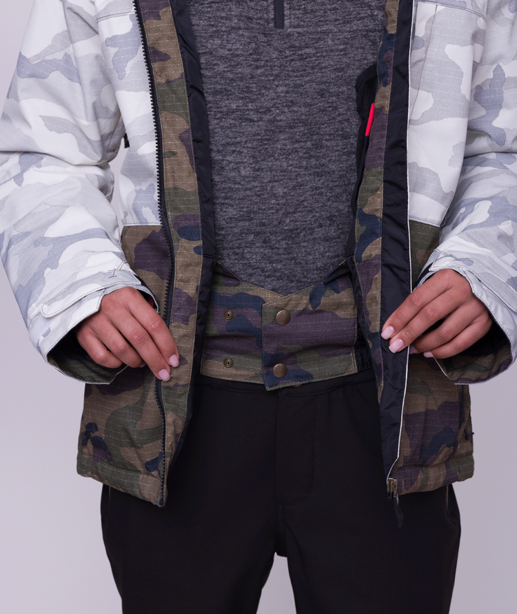 686 686 Womens Athena Jacket W24 | White Camo Colorblock