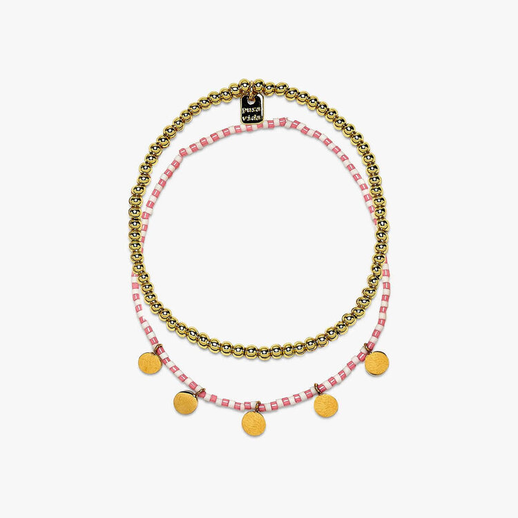 Pura Vida Pura Vida Cabana Stretch Bracelet Set | Gold