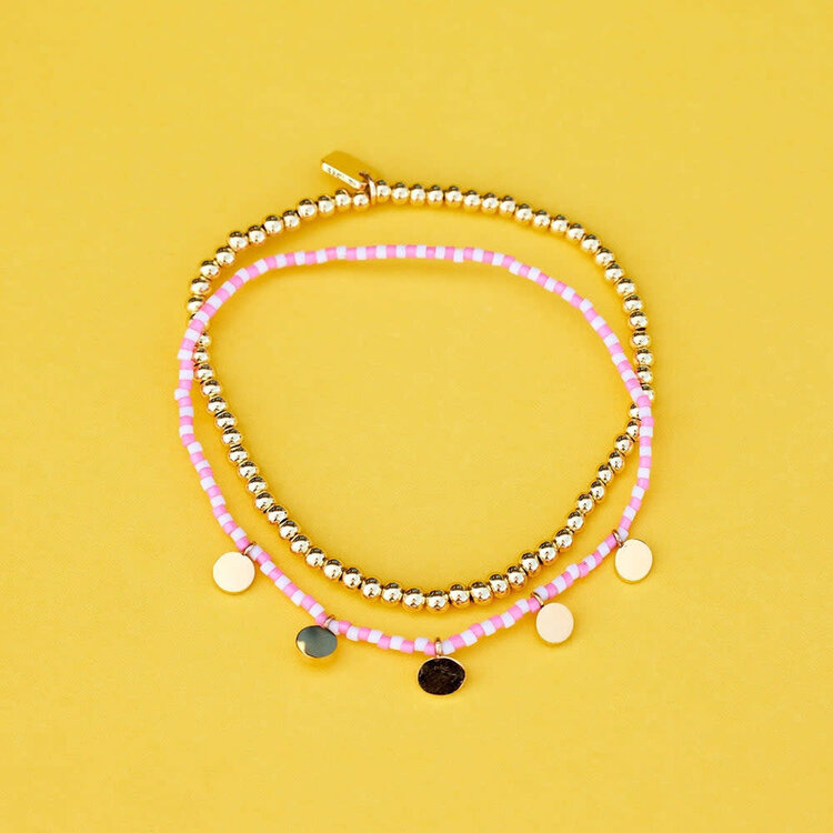 Pura Vida Pura Vida Cabana Stretch Bracelet Set | Gold