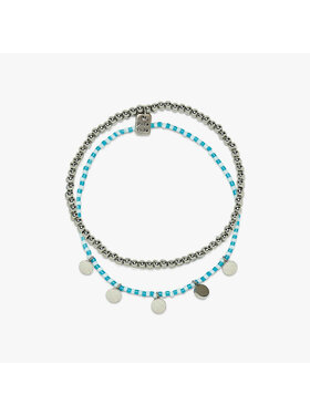 Pura Vida Pura Vida Cabana Stretch Bracelet Set | Silver