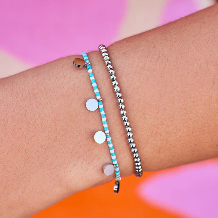 Pura Vida Pura Vida Cabana Stretch Bracelet Set | Silver