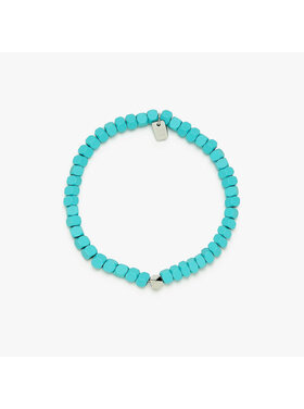 Pura Vida Pura Vida Coated Hematite Stretch Bracelet | Blue