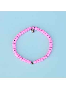 Pura Vida Pura Vida Coated Hematite Stretch Bracelet | Pink