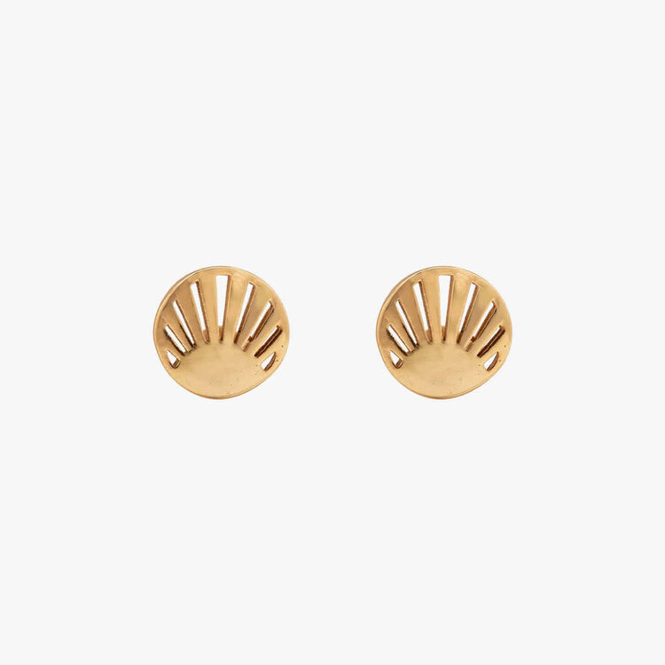Pura Vida Pura Vida Cutout Sunburst Stud Earrings | Gold