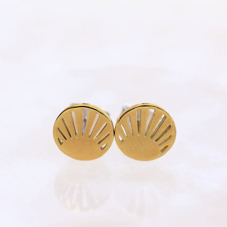 Pura Vida Pura Vida Cutout Sunburst Stud Earrings | Gold