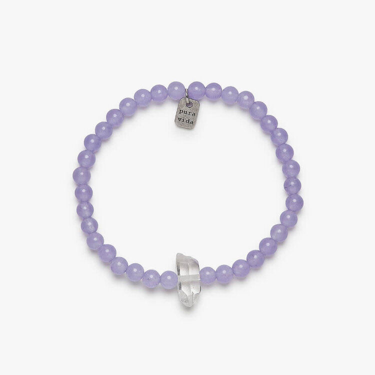 Pura Vida Pura Vida Intention Stretch Bracelet | Amethyst