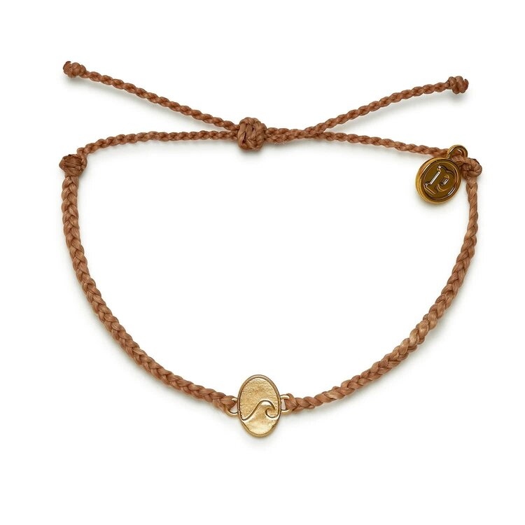 Pura Vida Pura Vida Montauk Wave Gold Charm Bracelet | Almond
