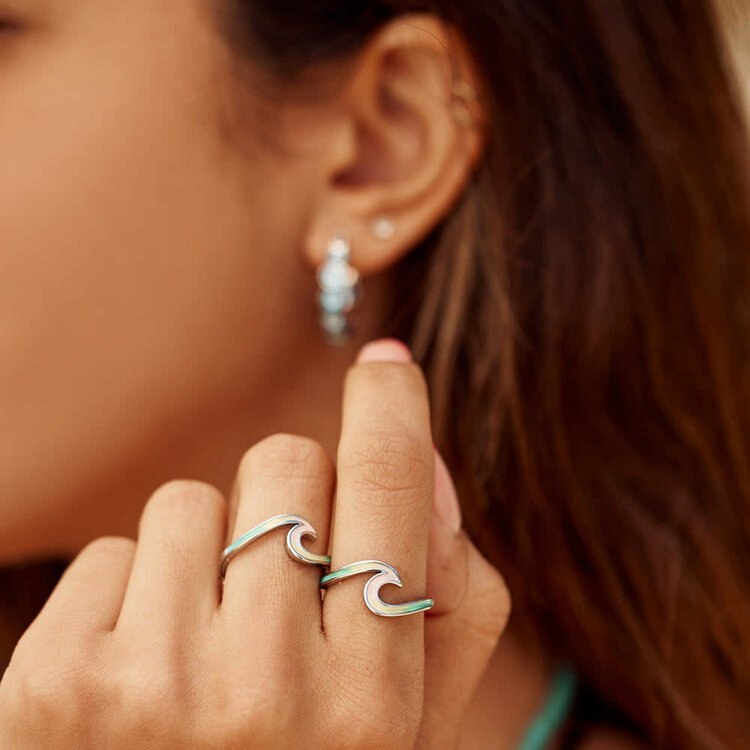 Pura Vida Pura Vida Tie Dye Wave Ring | Silver