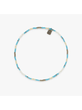 Pura Vida Pura Vida Ventura Stretch Bead Anklet | Silver