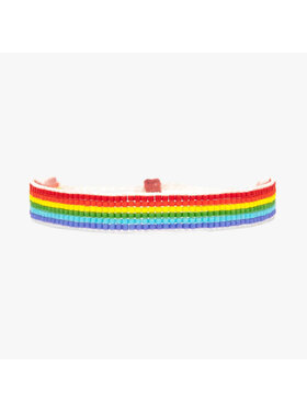 Pura Vida Pura Vida Woven Rainbow Seed Bead Bracelet | Rainbow