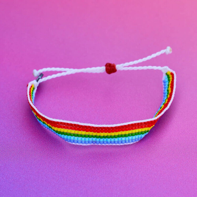 Pura Vida Pura Vida Woven Rainbow Seed Bead Bracelet | Rainbow