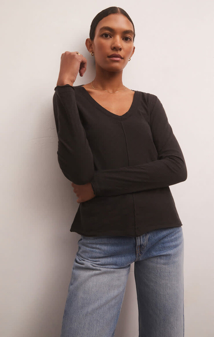 Z Supply Z Supply Dream Slub Ls Tee | Black