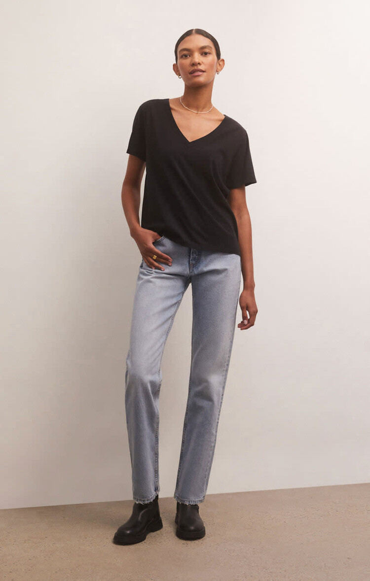 Z Supply Z Supply Girlfriend V-Neck Tee | Black