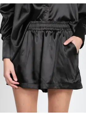 Brunette Brunette Silk Shorts | True Black