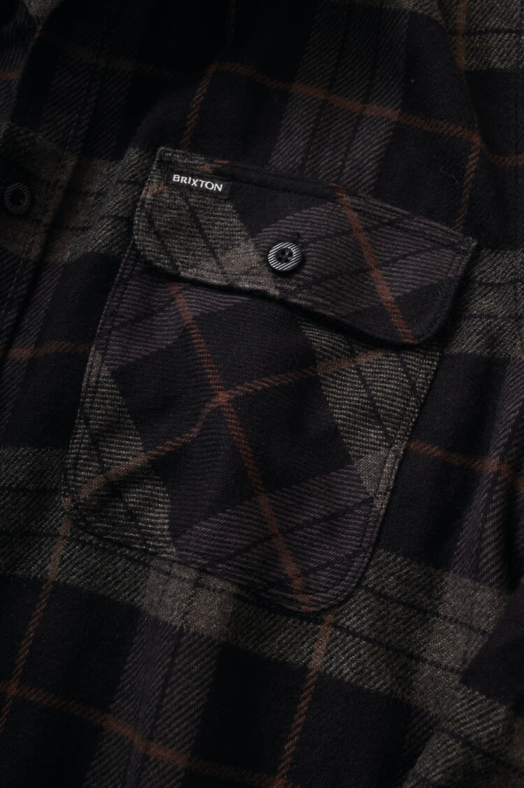 Brixton Brixton Bowery Flannel (Mens) | Black/Charcoal