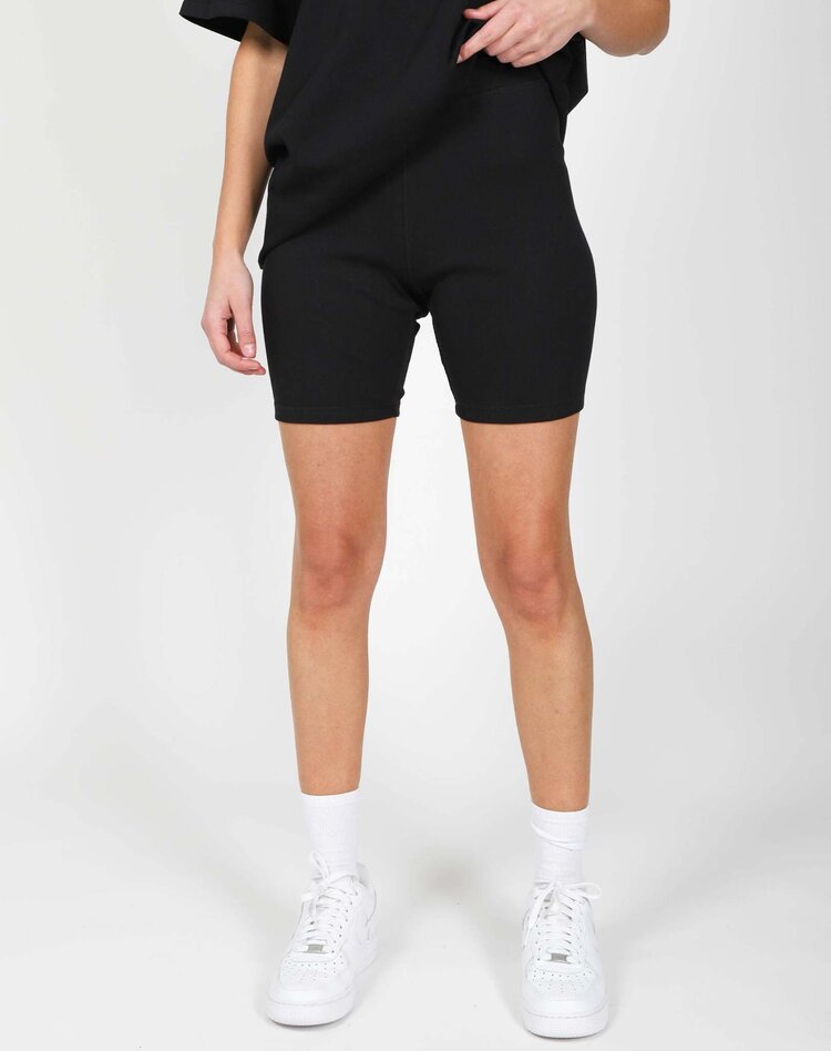 Brunette Brunette Ribbed Biker Shorts | Black