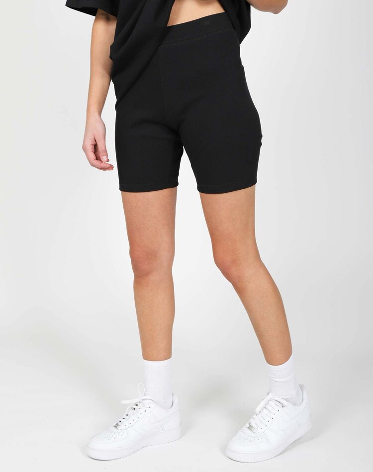 Brunette Brunette Ribbed Biker Shorts | Black