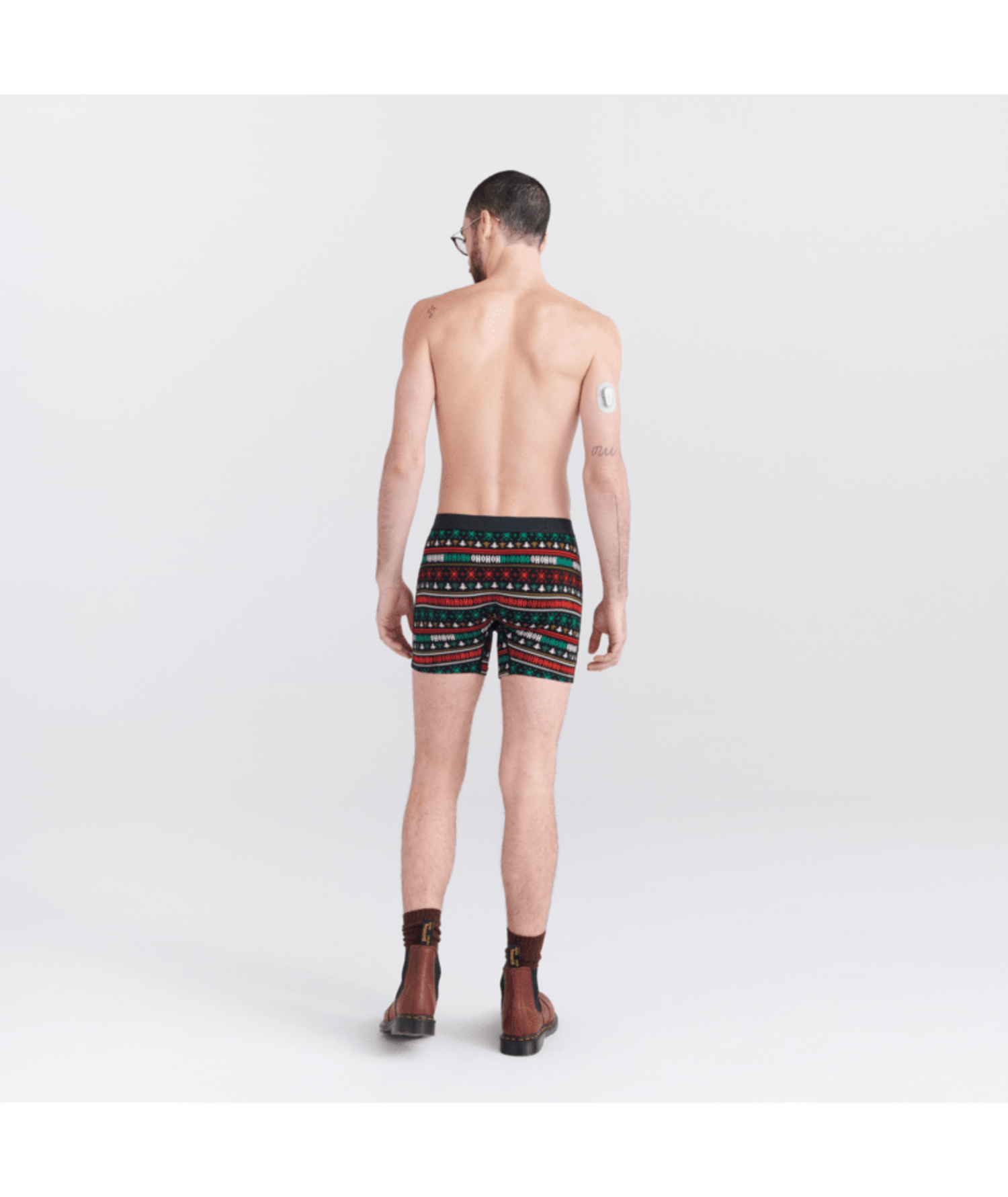 Saxx Ultra Super Soft Boxer Brief Fly | Holiday Sweater- Black