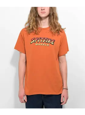 Spitfire Spitfire Hell Hounds Script S/S T-Shirt | T. Orange W/ Multi Color Print