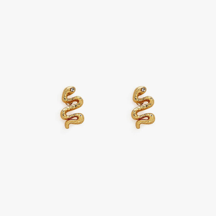 Pura Vida Pura Vida Snake Stud Earrings | Gold