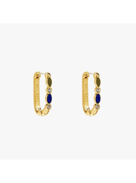 Pura Vida Pura Vida Stone Hoop Earrings | Gold