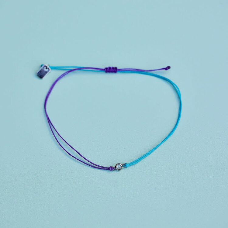 Pura Vida Pura Vida Suicide Awareness Thread Charm Bracelet | Silver