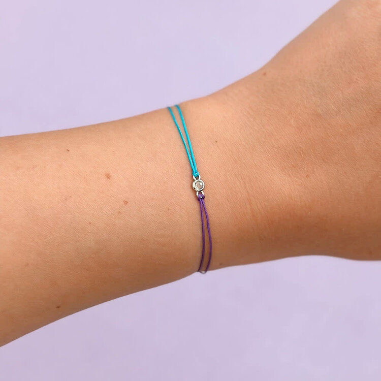 Pura Vida Pura Vida Suicide Awareness Thread Charm Bracelet | Silver