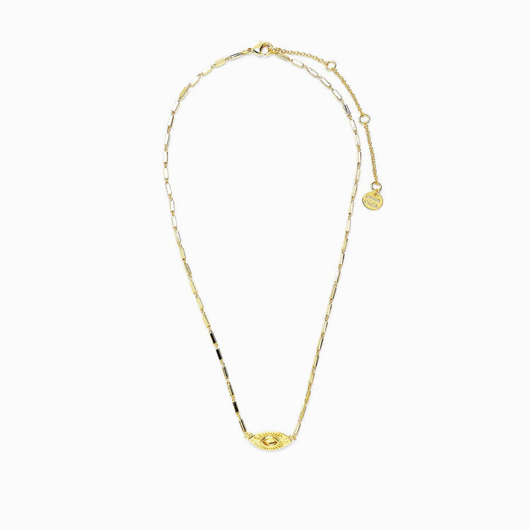 Pura Vida Pura Vida Sunburst Eye Pendant Necklace | Gold