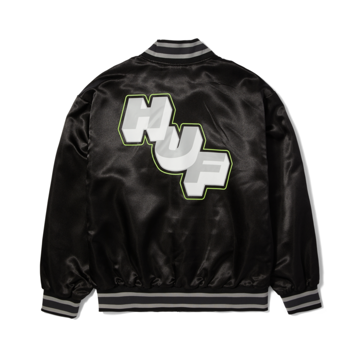 Huf Huf Galactic Stack Baseball Jacket | Black