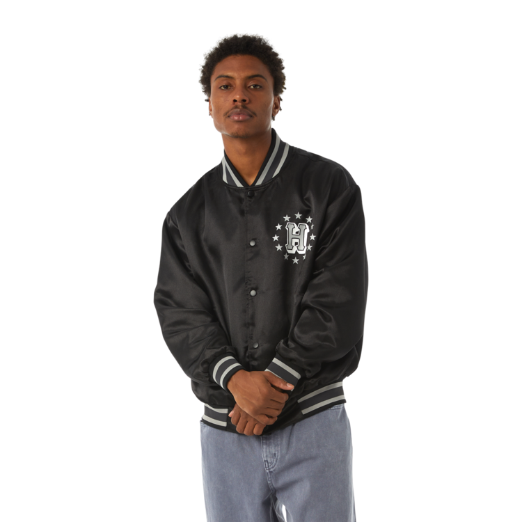 Huf Huf Galactic Stack Baseball Jacket | Black