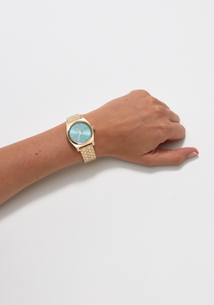Nixon Nixon Medium Time Teller | Light Gold/Turquoise