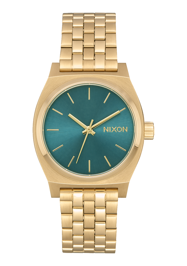 Nixon Nixon Medium Time Teller | Light Gold/Turquoise