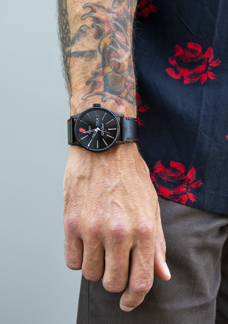 Nixon Nixon Rolling Stones Sentry Leather | All Black