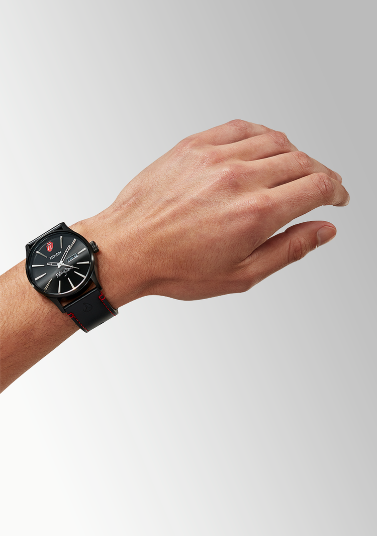 Nixon Nixon Rolling Stones Sentry Leather | All Black