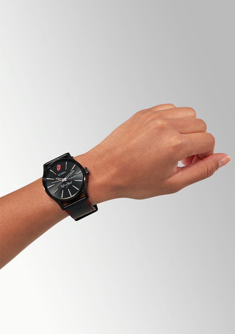 Nixon Nixon Rolling Stones Sentry Leather | All Black