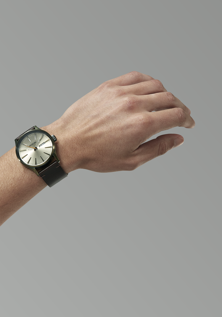 Nixon Nixon Sentry Leather | Vintage White/Surplus