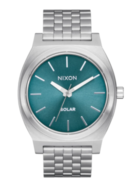 Nixon Nixon Time Teller Solar | Silver/Dusty Blue Sunray