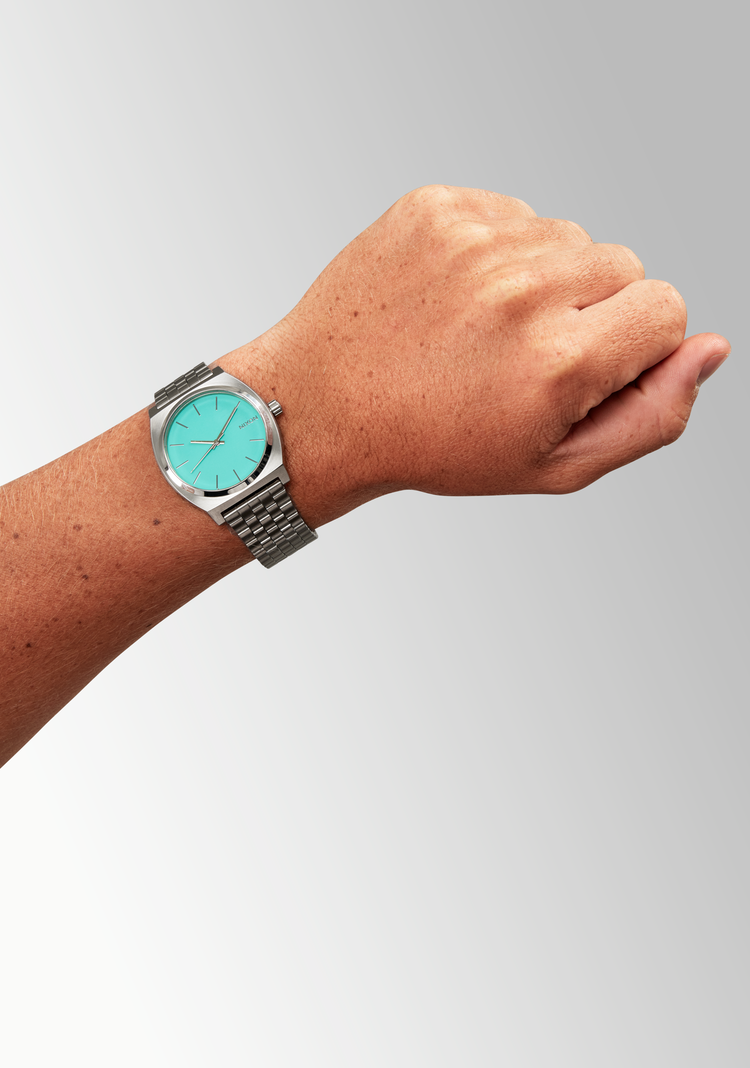 Nixon Nixon Time Teller | Silver/Turquoise