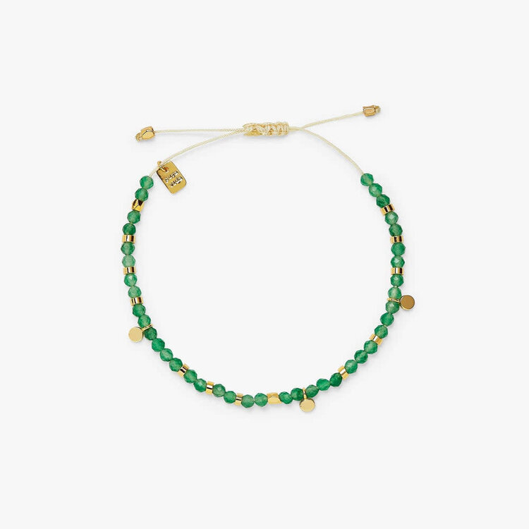 Pura Vida Pura Vida Jade Beaded String Bracelet | Gold