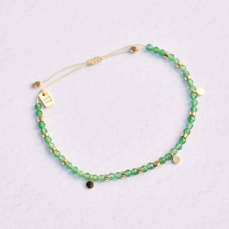 Pura Vida Pura Vida Jade Beaded String Bracelet | Gold