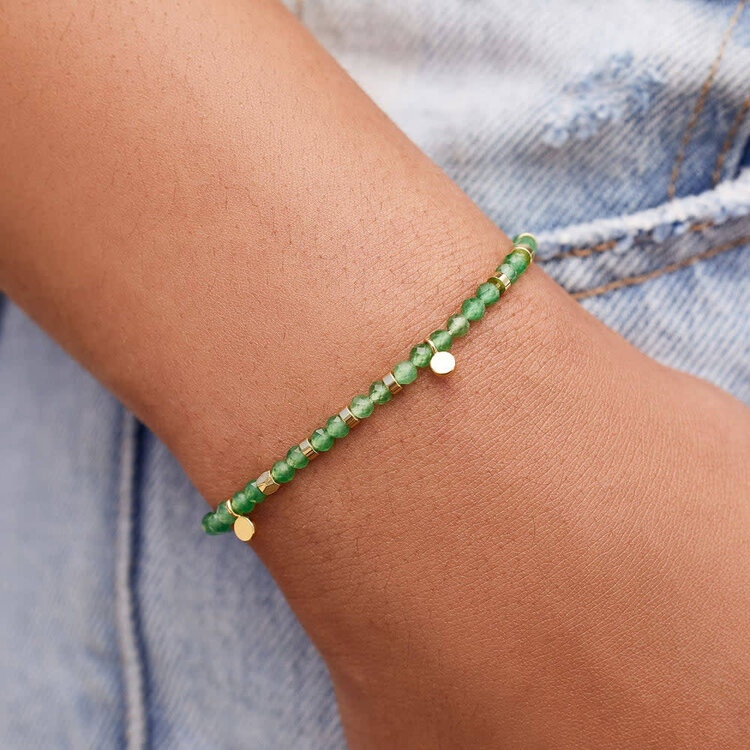 Pura Vida Pura Vida Jade Beaded String Bracelet | Gold