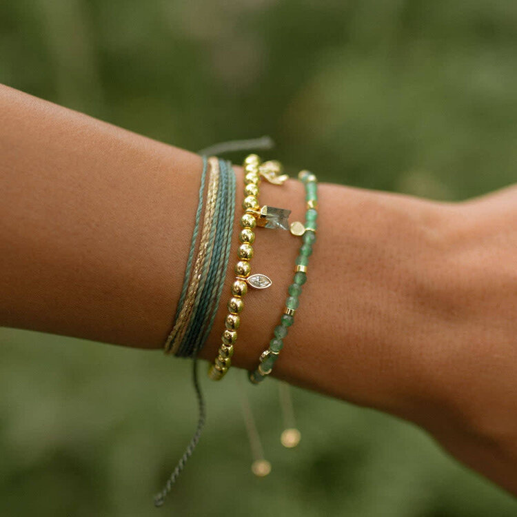 Pura Vida Pura Vida Mystic Mixed Charms Stretch Bracelet | Gold