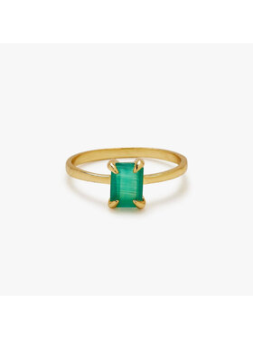 Pura Vida Pura Vida Emerald Statement Ring | Gold