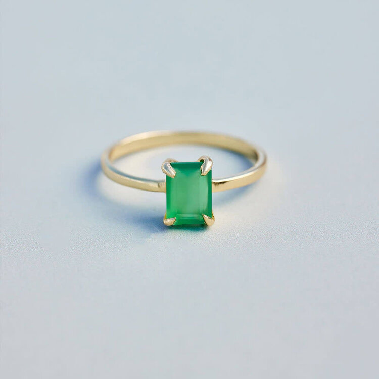 Pura Vida Pura Vida Emerald Statement Ring | Gold
