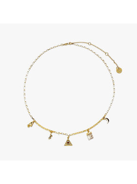 Pura Vida Pura Vida Mystics Mixed Charms Choker | Gold