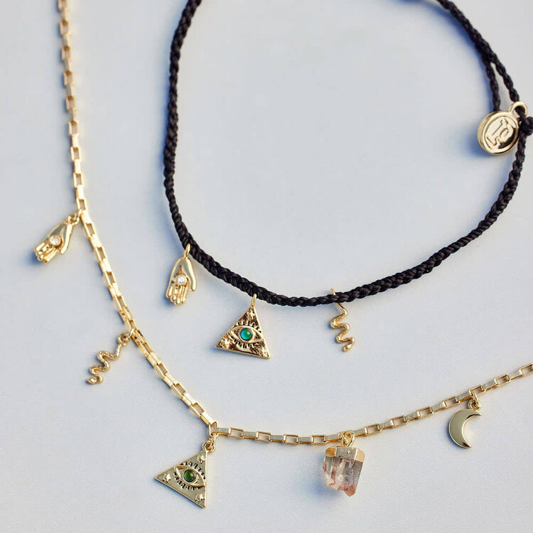 Pura Vida Pura Vida Mystics Mixed Charms Choker | Gold